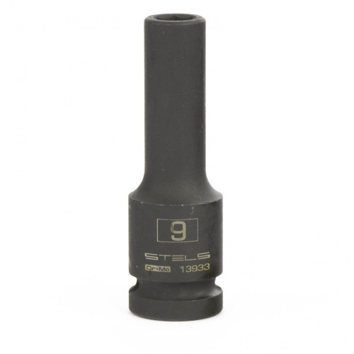 Головка ударная удлиненная шестигранная, 9 мм, 1/2, CrMo Stels