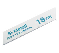 Полотна для ножовки по металлу, 300 мм, 18 TPI, BIM, 2 шт Gross
