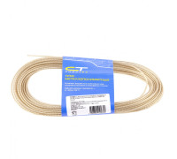 Трос металлополимерный зеленый ПР-3.0, толщина 3,0 мм, моток 20 метров Россия Сибртех