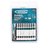 Набор бит Torx30 х 50, сталь S2, 10 шт. Gross