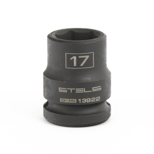 Головка ударная шестигранная, 17 мм, 1/2, CrMo Stels