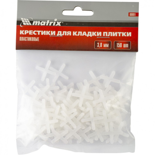 Крестики, 3,0 мм, для кладки плитки, 150 шт Matrix