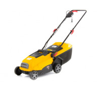 Газонокосилка электрическая GC-1100, 1100 Вт, ширина 32 см, 3 уровня, пластиковый травосборник, 30 л Denzel