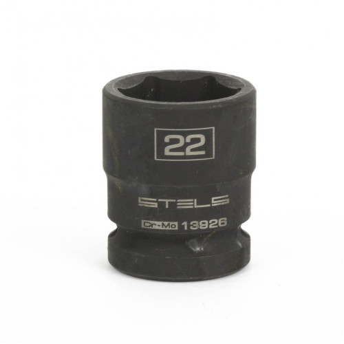 Головка ударная шестигранная, 22 мм, 1/2, CrMo Stels