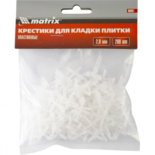 Крестики, 2,0 мм, для кладки плитки, 200 шт Matrix