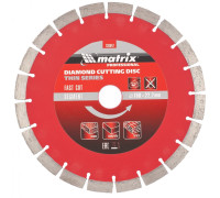 Диск алмазный, отрезной сегментный, 180 х 22,2 мм, тонкий, сухая резка Matrix Professional