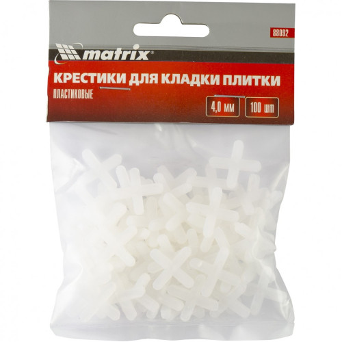 Крестики, 4,0 мм, для кладки плитки, 100 шт Matrix