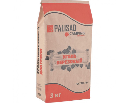 Уголь березовый, 3 кг Россия Camping Palisad