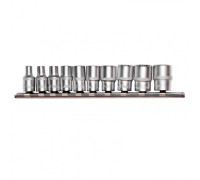 Набор универсальных торцевых головок, 1/4, SpLine, CrV, 10 шт., 4-13 мм Stels