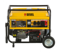 Генератор бензиновый GE 6900E, 5.5 кВт, 220 В/50 Гц, 25 л, электростартер Denzel