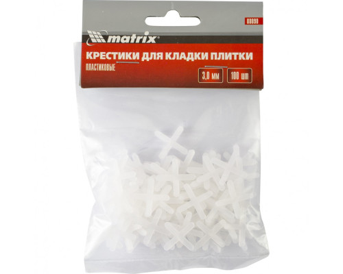 Крестики, 3,0 мм, для кладки плитки, 100 шт Matrix