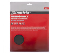 Шлифлист на бумажной основе, P 1500, 230 х 280 мм, 10 шт, водостойкий Matrix