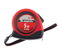 Рулетка Status autostop Magnet, 5 м х 25 мм, двухкомпонентный корпус, зацеп с магнитом Matrix