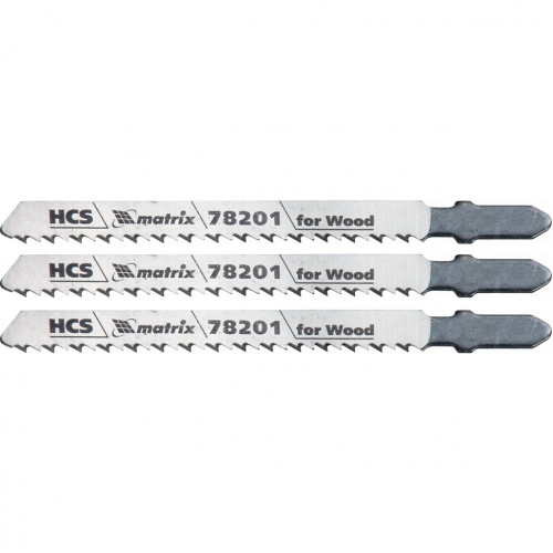 Полотна для электролобзика по дереву, 3 шт, T101B, 75 х 2,5 мм, HCS Matrix Professional