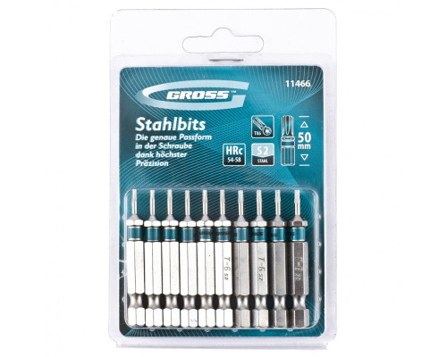 Набор бит Torx6 х 50, сталь S2, 10 шт. Gross