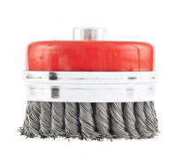 Щетка для УШМ Heavy Duty, 100 мм, М14, "чашка", крученая проволока 0,5 мм Matrix