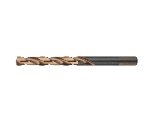 Сверло спиральное по металлу, 10,5 x 133 мм, Р9М3, многогранная заточка Барс