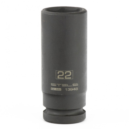 Головка ударная удлиненная шестигранная, 22 мм, 1/2, CrMo Stels