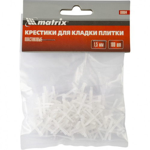 Крестики, 1,5 мм, для кладки плитки, 100 шт Matrix