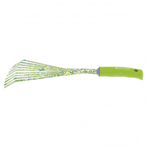 Грабли веерные 9-зубые, 75 х 385 мм, стальные, пластиковая рукоятка, Flower Green Palisad