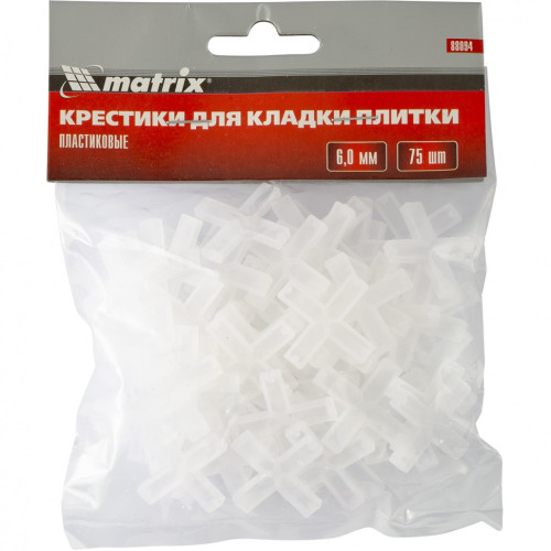 Крестики, 6,0 мм, для кладки плитки, 75 шт Matrix