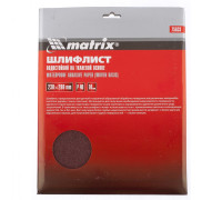 Шлифлист на тканевой основе, P 40, 230 х 280 мм, 10 шт, водостойкий Matrix