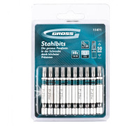 Набор бит Torx25 х 50, сталь S2, 10 шт. Gross