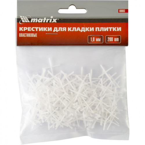 Крестики, 1,0 мм, для кладки плитки, 200 шт Matrix