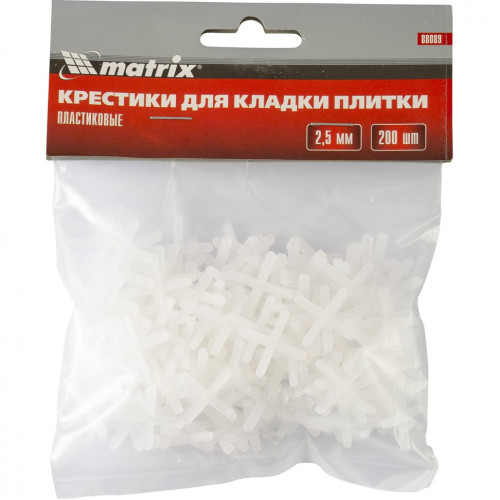 Крестики, 2,5 мм, для кладки плитки, 200 шт Matrix