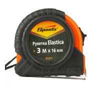 Рулетка Elastica, 3 м х 16 мм, обрезиненный корпус Sparta